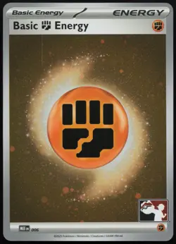 Basic Fighting Energy (Cosmos Holo) 006 Holo Prize Pack Series Cards Pokemon NM - Image 1