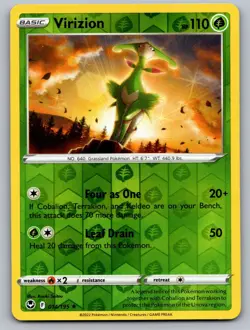 Virizion 014/195 Rare Silver Tempest Pokemon Reverse Holo Near Mint - Image 1