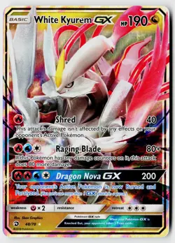 Pokemon Dragon Majesty #48/70 White Kyurem GX Ultra Rare,Holo - Image 1