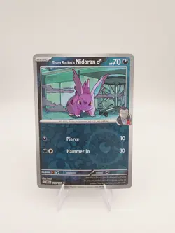 Pokemon TCG Team Rocket's Nidoran Reverse Holo- Destined Rivals, Near Mint - Image 1