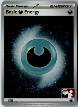 Pokemon TCG Basic Darkness Energy MEE EN 007 Cosmos Holo Play! Prize Pack - Image 1