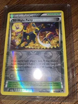 All-Night Party 96/122 Trainer Reverse Holo XY Breakpoint Umbreon Pokemon TCG - Image 1