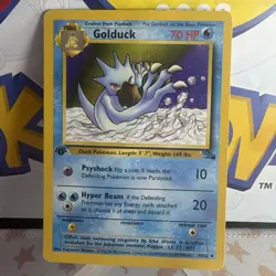 Pokemon Golduck 35/62 Fossil 1st Edition Uncommon Regular Stage 1 70 HP English - Image 1