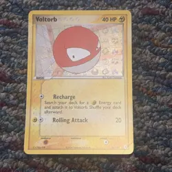 Pokemon - Voltorb - 80/101 - Common - Reverse Holo - EX Hidden Legends - NM - Image 1