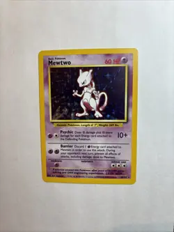 Pokemon Mewtwo Holo 10/102 Base Set Unlimited WOTC Vintage Rare – Excellent - Image 3