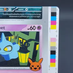 Pokemon TCG NFC Error Miscut Shuppet 087/198 Trick Or Trade BOOster 2023 - Image 4