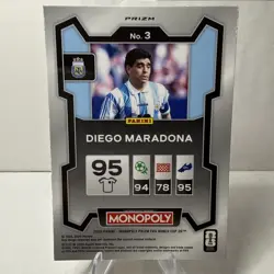 2026 Panini Prizm Monopoly Fifa World Cup - Diego Maradona #3 Gold Cracked Ice - Image 2