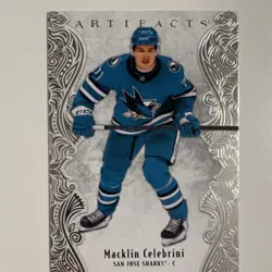 Upper Deck Artifacts 2025-26 Macklin Celebrini #42 Sharks Rookie Card - Image 1