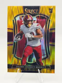 2025 Panini Select - Premier Level Jacory Croskey-Merritt #188 Gold Prizm /10... - Image 1