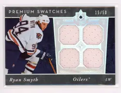 2006-07 ULTIMATE COLLECTION PREMIUM SWATCHES JERSEY /50 RYAN SMYTH - OILERS - Image 1