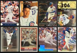 Mark Grace Baseball Card Lot 8 Different Cards Topps Fleer SkyBox Chicago Cubs - Image 1