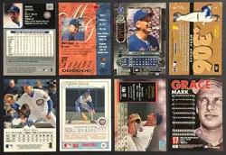 Mark Grace Baseball Card Lot 8 Different Cards Topps Fleer SkyBox Chicago Cubs - Image 2