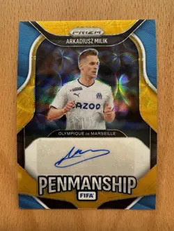 2025-26 Panini Prizm FIFA Arkadiusz Milik Penmanship Auto Choice Gold Prizm /10 - Image 1
