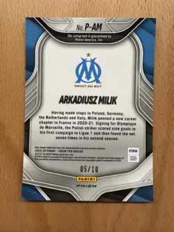 2025-26 Panini Prizm FIFA Arkadiusz Milik Penmanship Auto Choice Gold Prizm /10 - Image 2