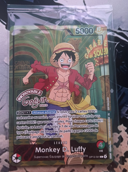 Carte One Piece TCG – Monkey D. Luffy OP13-001 – Musee Grevin Paris Exclusive - Image 1