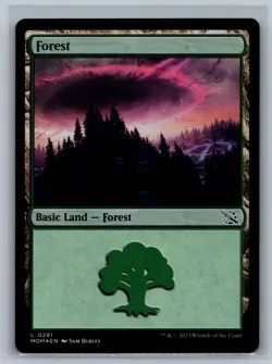 Magic The Gathering March of the Machine Forest #0281 Foil Land MTG TCG CCG - Image 1