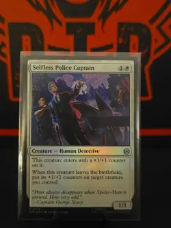 NM Foil Selfless Police Captain, MTG, Marvel's Spider-Man, Magic, 12 - Image 1