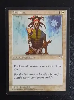 Magic the Gathering MTG Pacifism Mirage Ungraded Moderately Played - Image 1