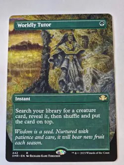 MTG - Worldly Tutor Borderless - Dominaria Remastered - Image 1