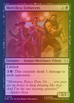 MTG #58 *FOIL* Merciless Enforcers Marvel's Spider-Man (SPM) NM Card - Image 1