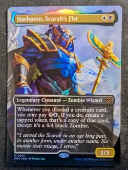Hashaton, Scarab's Fist - Foil Borderless - Commander: Aetherdrift (MTG) - Image 1
