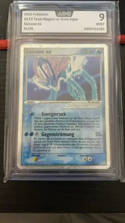 Pokemon Suicune ex Holo English 94/95 EX Team Magma vs. Team Aqua PSA 9 Mint - Image 1