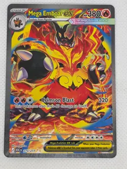 Pokemon TCG Mega Emboar Ex 273/217 SIR Ascended Heroes NM - Image 1