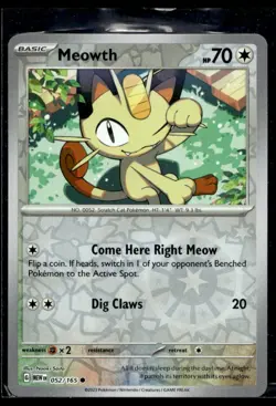 Meowth SV: Scarlet & Violet 151 052/165 MP Pokemon TCG | Buy10 Get10 Free - Image 1