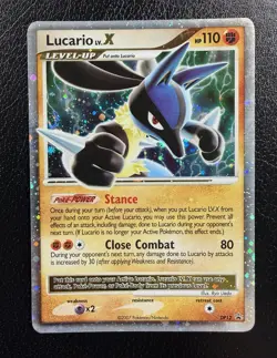 Lucario LV.X DP12 Holo Diamond And Pearl Promo With Swirls🌀MP - Image 1