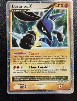 Lucario LV.X DP12 Holo Diamond And Pearl Promo With Swirls🌀MP - Image 3