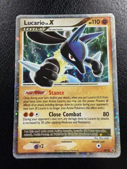Lucario LV.X DP12 Holo Diamond And Pearl Promo With Swirls🌀MP - Image 4