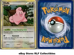 2010 Pokemon, HGSS Promos, #HGSS12 Cleffa, Holo Black Star Promo - Image 1