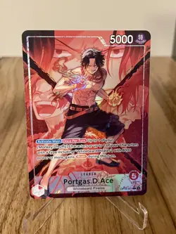 One Piece Card Game Portgas.D.Ace (001)(Alt Art) OP16-001 The time battle foil - Image 1