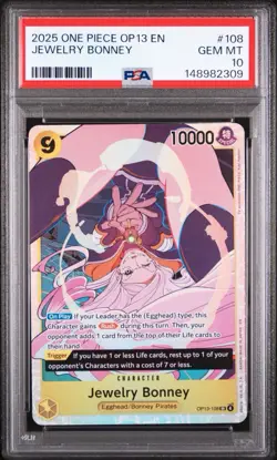 2025 One Piece Op13-Carrying on His Will Jewelry Bonney #108 (SR) PSA 10 - Image 1