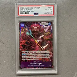 2025 ONE PIECE OP13-CARRYING ON HIS WILL ALTERNATE ART #064 GOL D. ROGER PSA 10 - Image 1