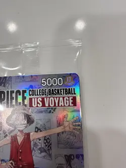 Monkey.D.Luffy College Basketball US Voyage P-055 One Piece Promo Card Gem mint! - Image 5