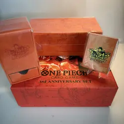 One Piece Card Game 3rd Anniversary (Storage Box, Deck Box, Sleeves) No Cards! - Image 1