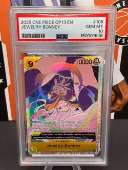 2025 One Piece English OP13-108 Jewelry Bonney SR PSA 10 GEM MINT - Image 1