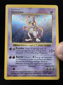 Pokemon TCG Shadowless Mewtwo 10/102 Holo Rare Base Set WOTC - Image 2