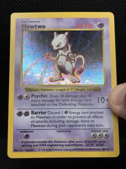 Pokemon TCG Shadowless Mewtwo 10/102 Holo Rare Base Set WOTC - Image 4