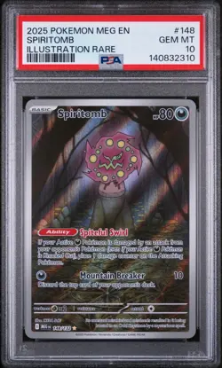 PSA 10 Spiritomb 148/132 Pokemon Me01: Mega Evolution Illustration Rare 2025 - Image 1