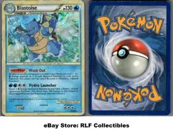 2010 Pokemon, HGSS Unleashed Promos, #13/95 Blastoise, Cracked Ice Holo Rare - Image 1