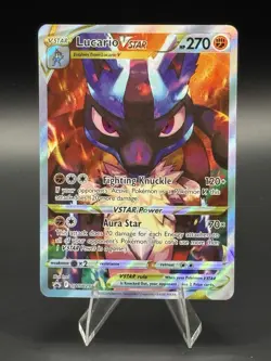 Pokemon TCG Lucario VSTAR SWSH291 Crown Zenith Promo Card Near Mint - Image 1