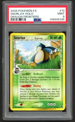 Pokemon Card - PSA 9 Snorlax 10/101 - Dragon Frontiers Holo - MINT PSA9 - Image 1