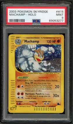 PSA 9 MACHAMP H15/H32 | E-Series Skyridge Crystal Holo Pokemon Card - Image 1