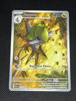Pokemon TCG Fraxure Illustration Black Bolt Card 146/086 NM Condition - Image 1
