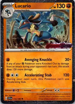 Lucario (Scarlet & Violet Stamp) 114/198 Miscellaneous Cards & Products Holo - Image 1