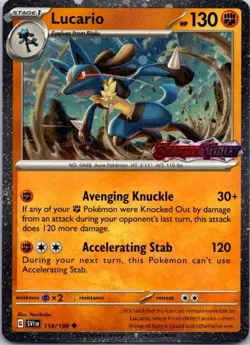 Lucario (Scarlet & Violet Stamp) 114/198 Miscellaneous Cards & Products Holo - Image 3