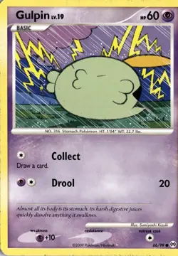 Gulpin (66) 66/99 Arceus Pokemon Card TCG - Image 1
