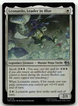 Leonardo, Leader in Blue #16 (Foil) NM Teenage Mutant Ninja Turtles Magic MTG - Image 1